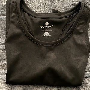 90 Degree by Reflex Womens Fitted V Neck Cropped Tank TopSz:XL